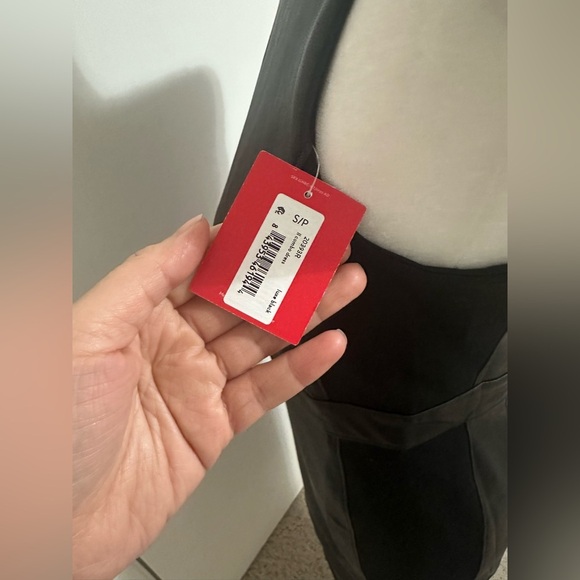 Spanx Black Leather Like Combo Fitted Dress Size small - Picture 10 of 15